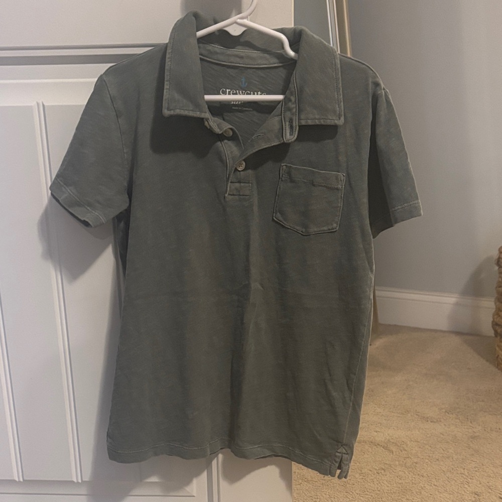J. Crew Kids Polo Shirt in Olive Green